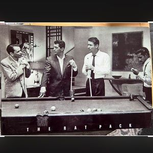 Rat pack tin sign - slightly scratched
